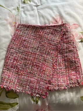 Forever 21 Pink Multicolor Tweed Skirt
